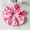 Fabric Hair Accessories Wood Edge Pleated Colon Ring Oversized Flower Bud Ring Handmade