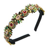 Fabric Hairband Inlaid With Glass Diamond Flower Fashion Ol Style Women's Hair Accessory