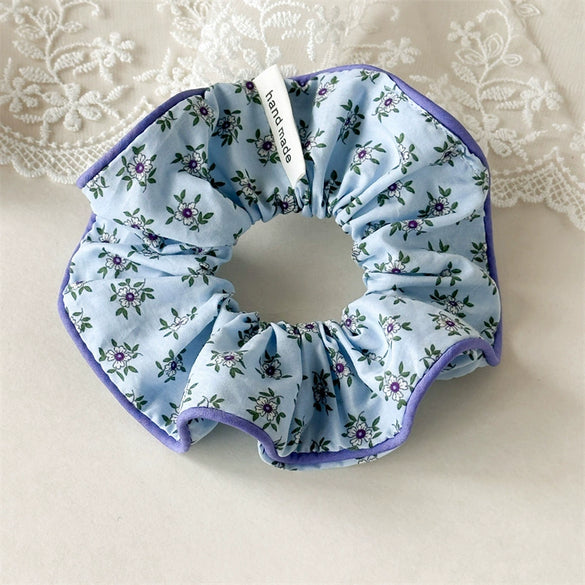 Fabric Handmade Elegant High Elasticity Broken Flower Large Intestine Style Hair Ring Hair Accessories