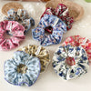 Fabric Handmade Elegant High Elasticity Broken Flower Large Intestine Style Hair Ring Hair Accessories