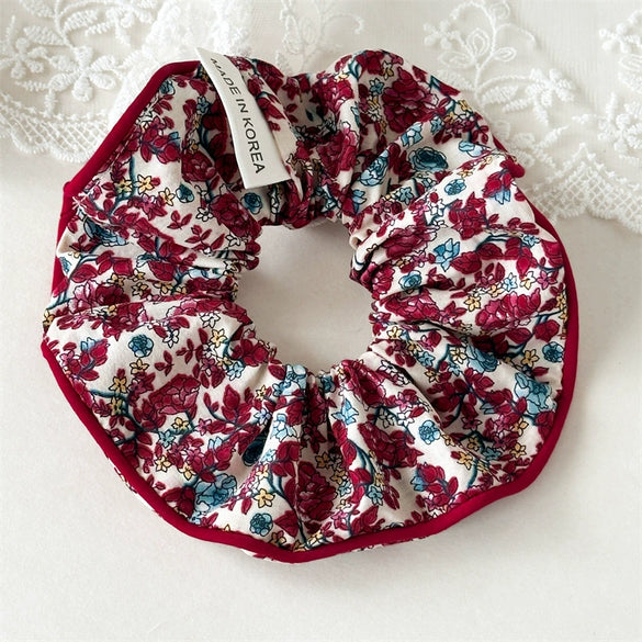 Fabric Handmade Elegant High Elasticity Broken Flower Large Intestine Style Hair Ring Hair Accessories