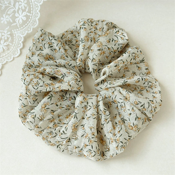 Fabric Handmade Floral Hair Tie For Women