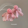 Fabric Handmade Flower Shape Women's Vacation Style Earrings