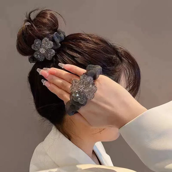 Fabric Handmade High Elastic Hair Band With Plants Flowers Style