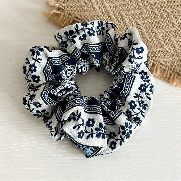 Fabric Handmade High Elastic Tricolor Striped Hair Ring Hair Accessories For Women