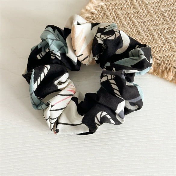 Fabric Handmade High Elastic Tricolor Striped Hair Ring Hair Accessories For Women