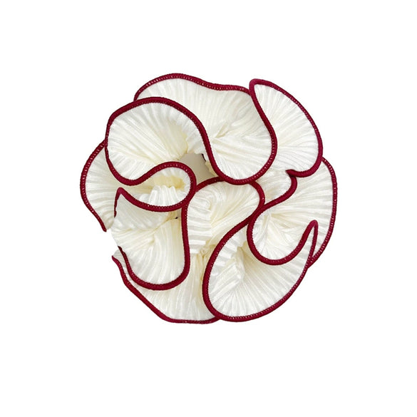 Fabric Handmade High Elasticity Pleated Ruffle Scrunchie For Women