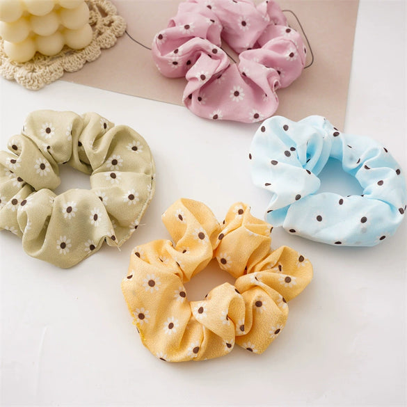 Fabric Handmade High Elasticity Ponytail Scrunchie Hair Tie