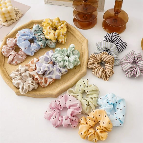 Fabric Handmade High Elasticity Ponytail Scrunchie Hair Tie