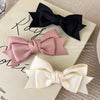 Fabric Handmade Lovely Women's Satin Bow Duckbill Hair Clip Hair Accessories