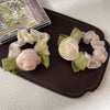 Fabric Handmade Rose Flower Girls' Hair Rope Ponytail Hair Band