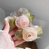 Fabric Handmade Rose Flower Girls' Hair Rope Ponytail Hair Band