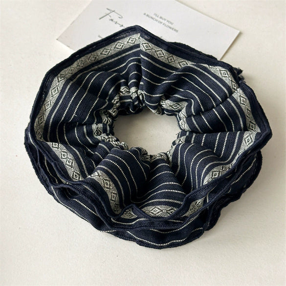 Fabric Handmade Striped Hair Ring For Female As Hair Accessories
