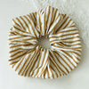 Fabric Handmade Striped Scrunchie Hair Accessory For Ponytail And Hair Bun