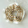 Fabric Handmade Striped Scrunchie Hair Accessory For Ponytail And Hair Bun