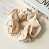 Fabric Handmade Velvet Hair Ring With Large Bowel Shape And Solid Color High Elasticity And Elegant Style