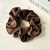Fabric Handmade Velvet Hair Ring With Large Bowel Shape And Solid Color High Elasticity And Elegant Style