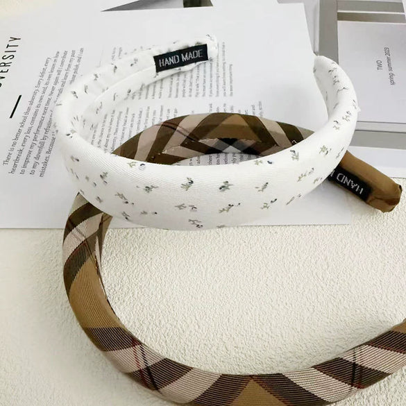 Fabric Handmade Women's Blue Bow Headband