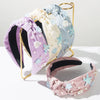 Fabric Headband Set With Pearls For Women Hair Accessories Knot Style