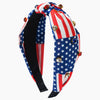 Fabric Headband With Diamond Fivepointed Star And Striped Pattern Women's Hair Accessories