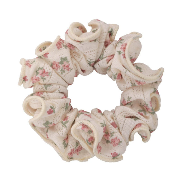 Fabric Knitted Floral Hair Ring And Hair Rope Headdress