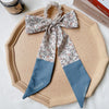 Fabric Pearl Hair Band Ribbon Silk Scarf Style Ponytail Hair Tie Knitted High Elasticity Hair Accessory For Women