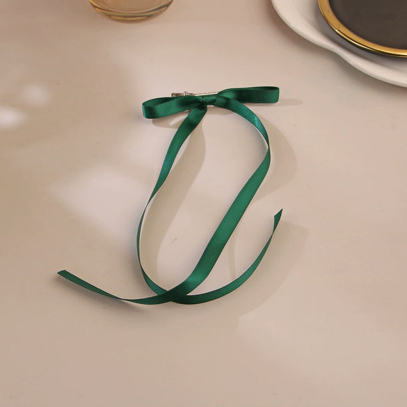 Fabric Ribbon Bow Hairpin Ballet Style Manual Processing Women's Headwear