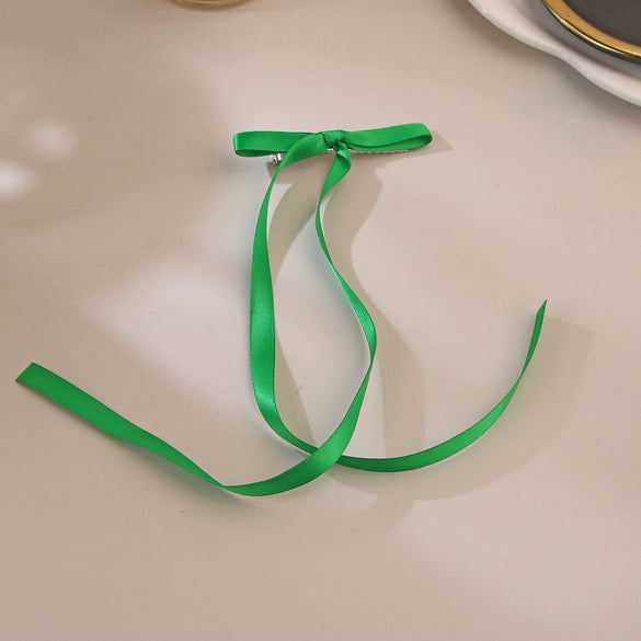 Fabric Ribbon Bow Hairpin Ballet Style Manual Processing Women's Headwear