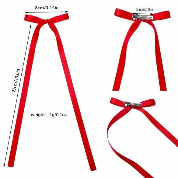 Fabric Ribbon Bow Hairpin Ballet Style Manual Processing Women's Headwear