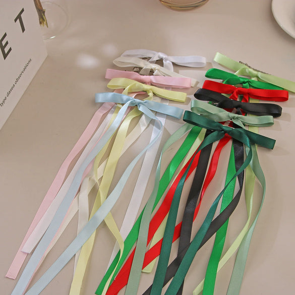 Fabric Ribbon Bow Hairpin Ballet Style Manual Processing Women's Headwear