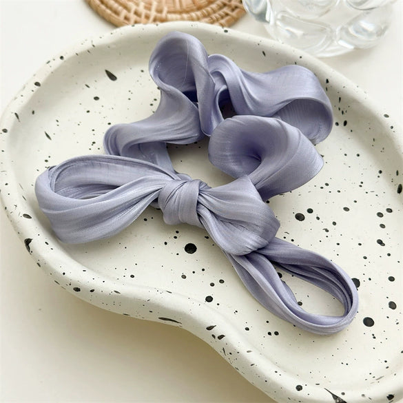 Fabric Twisted Knot Bow Simple Handmade Women's Hair Ring Headwear