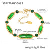 Faceted Czech Glass Anklet Stainless Steel 18K Gold Plated Geometric Women's Foot Jewelry