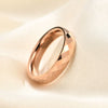Faceted Geometric Tungsten Steel Couple Rings With Rose Gold Electroplated Finish Minimalist Unisex Jewelry