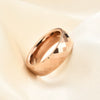Faceted Geometric Tungsten Steel Couple Rings With Rose Gold Electroplated Finish Minimalist Unisex Jewelry