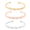 Factory  Simple Fashion Personality Letter Love Open Bracelet Environmental Protection C Type Rose Gold Bracelet For Women