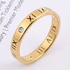 Factory Roman Numeral Titanium Steel Ring Niche High Sense Trend Diamond Ring Lovers Stainless Steel Jewelry Wholesale
