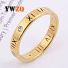 Factory Roman Numeral Titanium Steel Ring Niche High Sense Trend Diamond Ring Lovers Stainless Steel Jewelry Wholesale