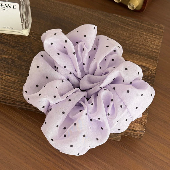Fairy Lace Pearl Scrunchie For Women Floral Geometric Cloth Hair Tie Inlaid With Pearls