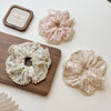 Fairy Lace Pearl Scrunchie For Women Floral Geometric Cloth Hair Tie Inlaid With Pearls