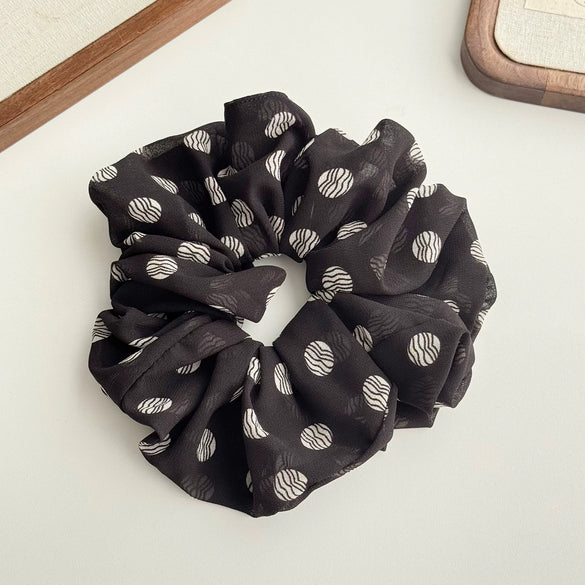 Fairy Lace Pearl Scrunchie For Women Floral Geometric Cloth Hair Tie Inlaid With Pearls