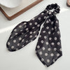 Fairy Lace Pearl Scrunchie For Women Floral Geometric Cloth Hair Tie Inlaid With Pearls