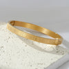 Fairy Style Casual Flower Titanium Steel Bangle In Bulk