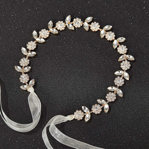 Fairy Style Classic Style Leaf Artificial Crystal Hair Band