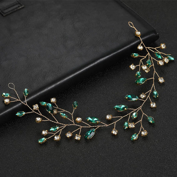 Fairy Style Lady Geometric Rhinestone Hair Chain