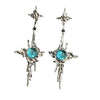 Fairy Style Simple Style Irregular Star Alloy Plating Inlay Moonstone Women'S Drop Earrings