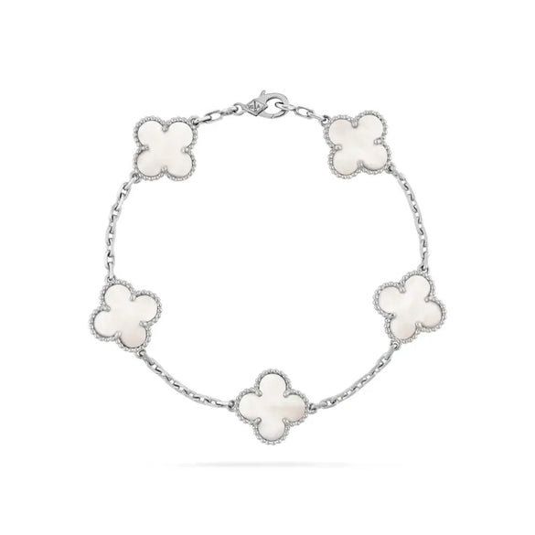 Fanjia High Version Clover Bracelet Female Titanium Steel Light Luxury 18K Niche Design Sense Internet Celebrity Non-Fading One Generation