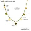 Fantasy Color Zircon 316L Stainless Steel Necklace Electroplating Women's Jewelry