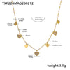Fantasy Color Zircon 316L Stainless Steel Necklace Electroplating Women's Jewelry