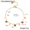 Fantasy Color Zircon 316L Stainless Steel Necklace Electroplating Women's Jewelry