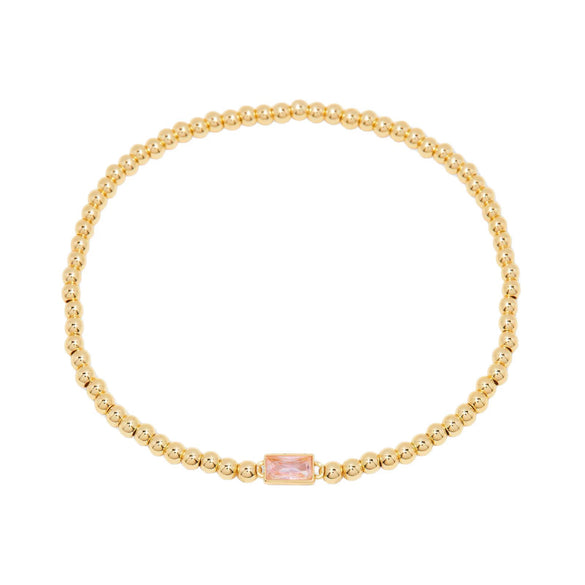 Fashion Accessible Luxury Stainless Steel Ball Bead Geometric Pattern 18K Gold Plated Women's Bracelet